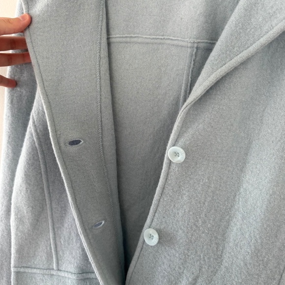 Willi Smith Powder Blue Button Front Sweater Jacket - Picture 6 of 13